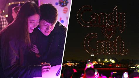 candy crush drone spectacle lights   york