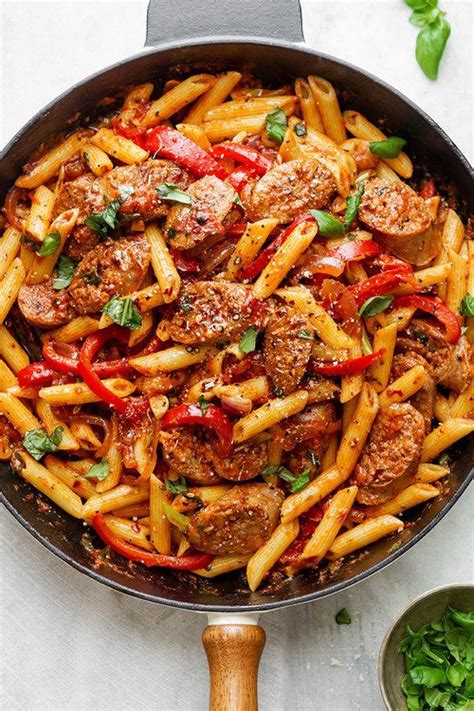 imagen de dinner food  pasta sausage pasta recipes easy sausage