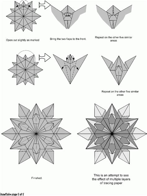Snow Flakes Origami Paper Origami Guide