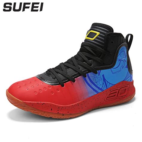sufei breathable basketball shoes  men high ankle style women kids
