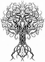 Yggdrasil Norse Wiccan sketch template