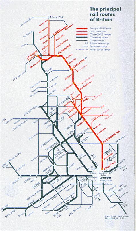 principle routes  british rail