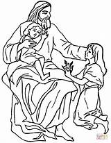 Jesus Kinder Ausmalbilder Jezus Segnet Crianças Supercoloring Svg Dxf sketch template