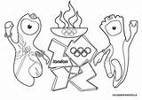 Pages Coloring Olympic Mascots London Olympics Colouring Fea sketch template