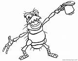 Flea Coloring Pages Bug Life Disneyclips Template Pt sketch template