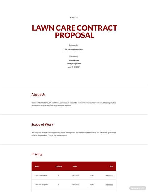 lawn care templates  printable