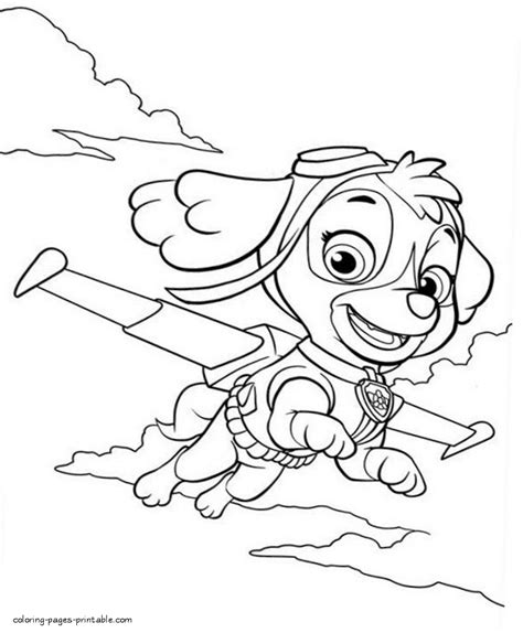 paw patrol coloring pages  skye sky coloring pages printablecom