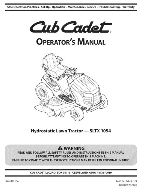 cub cadet sltx  operators manual   manualslib