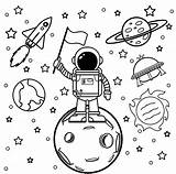 Astronaut Coloring Pages Kids Astronauts Planets Buzz Lightyear Space Wonder sketch template