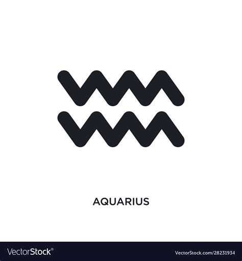 aquarius isolated icon simple element  zodiac vector image