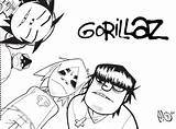 Gorillaz Fondos Descargar Printable Abyss Gorrilaz sketch template