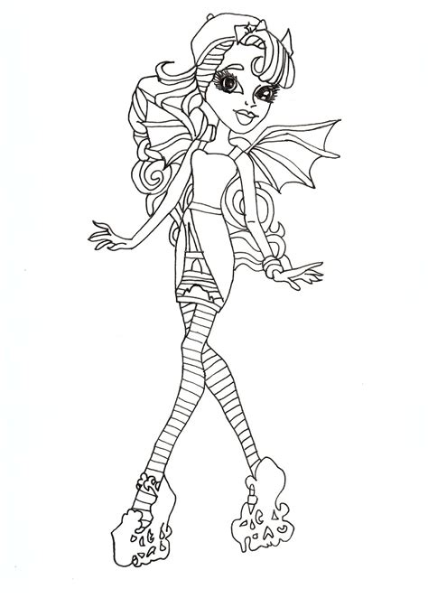 printable monster high coloring pages rochelle goyle