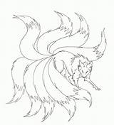 Fox Coloring Nine Pages Tails Tailed Naruto Tattoo Kids Tail Drawing Kitsune Drawings Color Printable Print Ikids Well Sketch Getcolorings sketch template