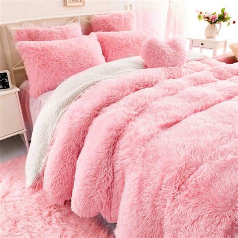 double faced faux fur blanket soft fluffy sherpa throw blankets  beds cover shaggy bedspread