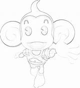 Monkey Aiai sketch template