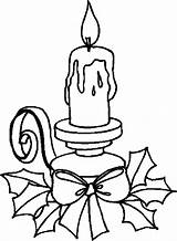 Candle Coloring Candles Pages sketch template