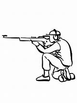 Shooting Rifle Coloring Pages Drawing Sniper Pistol Easy sketch template