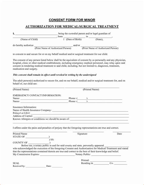 medical consent letter  grandparents template collection letter