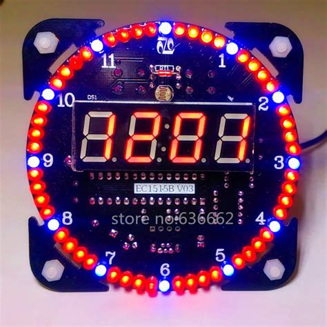 newest electronic clock diy kit ds rotation led electronic clock diy kit rotating led