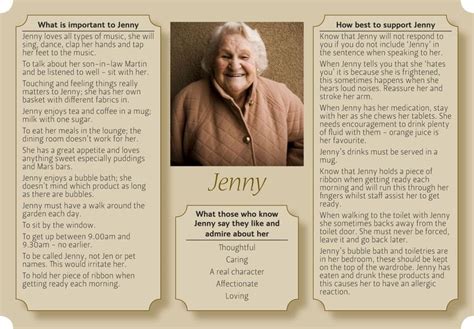 example one page profile as new approach to caring for