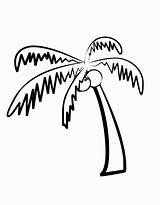 Coconut Coloring Tree Library Clipart Colouring sketch template