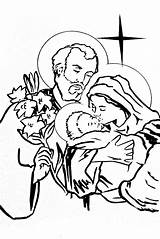 Holy Family Coloring Pages Drawing Familia Sagrada La Christmas Draw Sketch Pvc Catholic Jose Template San Visit sketch template