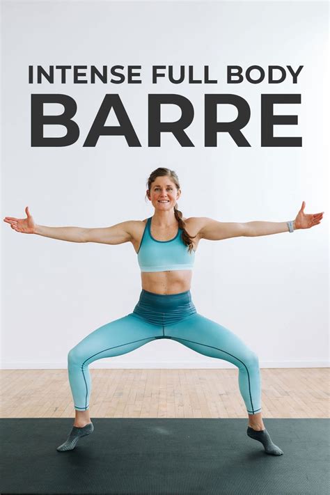 minute barre workout  home video nourish move love
