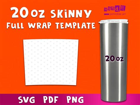 oz sublimation tumbler template size