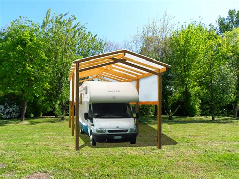 Mattone pieno, blocchi cavi o pietra) che offre una . Copertura Camper in legno Camelia - DreamSystem