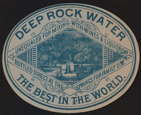 deep rock water springs bottle label extremely   rare
