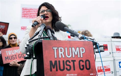 rashida tlaib recognizes trump must be held to account by beginning the