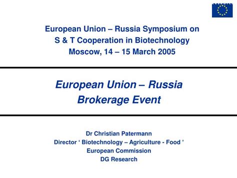 ppt dr christian patermann director ‘ biotechnology agriculture food european commission