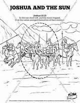 Joshua Sun Still Coloring Pages Sunday School Stand Bible Stood Sharefaith Colouring sketch template