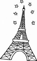 Eiffel Tower Outline Coloring Drawing Kids Paris Printable Pages Clipart Clipartmag Getdrawings sketch template