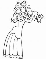 Frog Coloring Prince Princess Pages Clipart Tiana Drawing Kissing Popular Books Printable Library Coloringhome sketch template