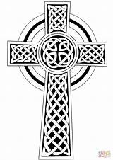 Coloring Cross Celtic Pages Printable Drawing sketch template