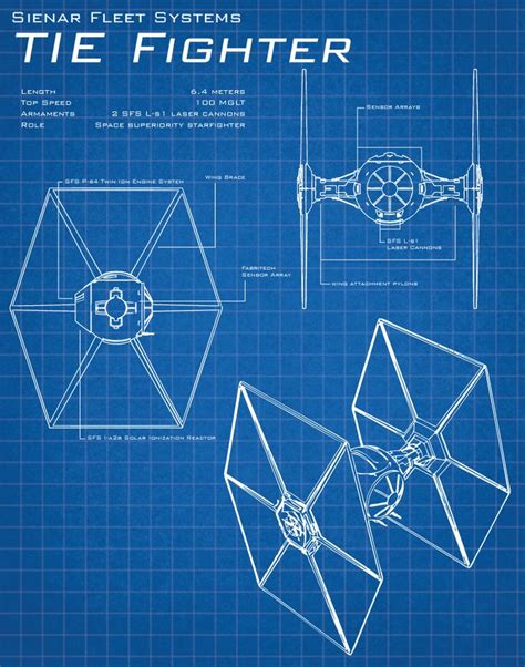 tie fighter schematic  outsiderzerodeviantartcom  atdeviantart star wars ships star wars