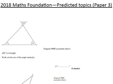 maths gcse predicted paper  foundation questions  answers