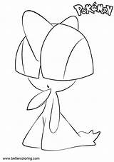 Ralts Pokemon Coloring Pages Printable Kids sketch template