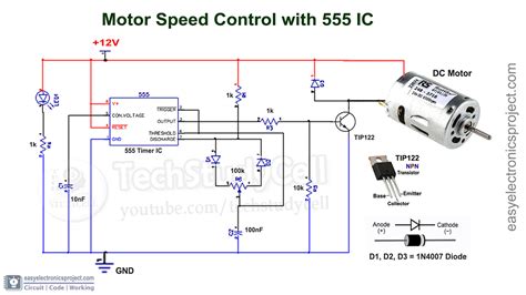 speed control  dc motor  pwm   ic  timer projects