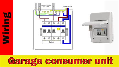 wire rcd  garage shed consumer unit uk consumer unit wiring diagram youtube