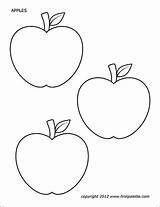 Apple Template Printable Apples Coloring Pages Templates Printables Big Leaf Firstpalette Shapes Fall Cartoon sketch template