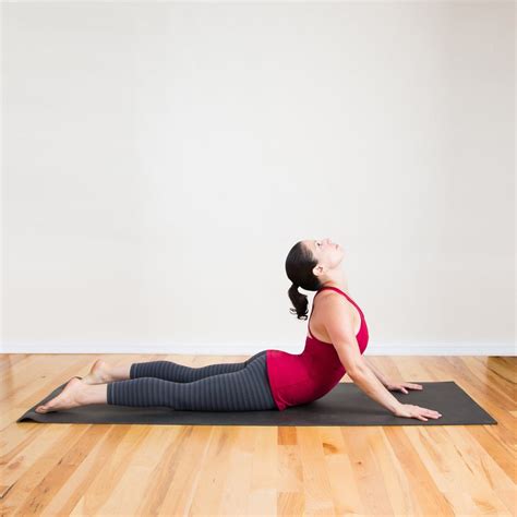 cobra pose yoga sequence  stress popsugar fitness photo