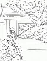 Coloring Pages Fire Station Popular sketch template