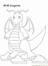 Dragonite Coloring Pokemon Pages Printable Online Cartoons Color Comments sketch template