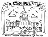 Coloring Pages July Capitol Fourth 4th Washington Landmarks Dc Color Independence National Drawing Colosseum Print Printable Kids Pbs Flag Getdrawings sketch template