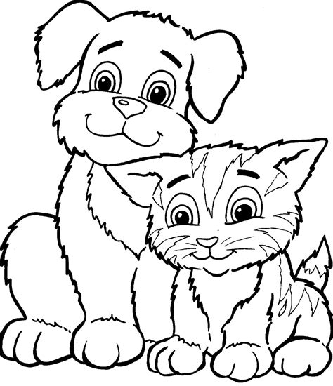 puppy  kitty coloring pages