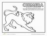 Chimera Coloring Pages Greek 232px 48kb Choose Board sketch template