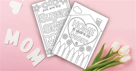 adorable  printable mothers day cards  kids  color sunny
