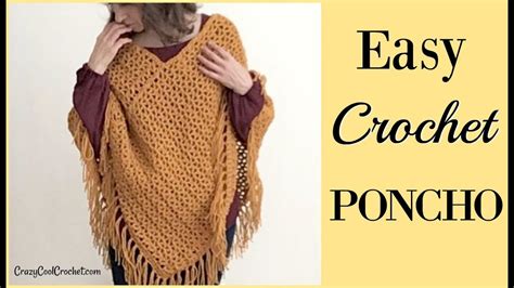 crochet poncho for beginner youtube